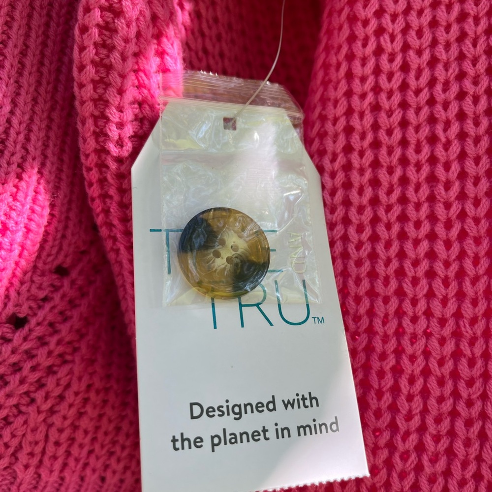 Pink Cardigan Sweater Great for Fall Layers Cute Plus Size Sweater - Picture 4 of 11